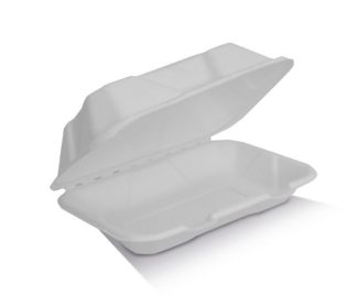 Wood Pulp Hoagie Hinged Clamshell 9" x 6" x 3"