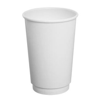 PLA Lining Double Wall Paper Cup 16 oz.- White