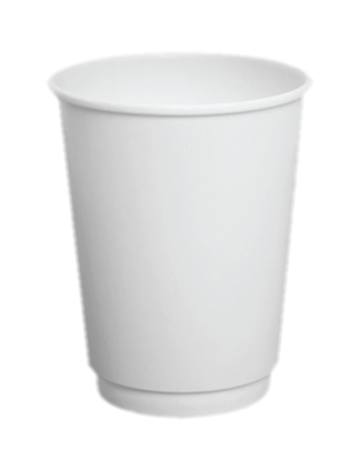 PLA Lining Double Wall Paper Cup 12 oz.- White