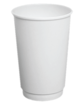 PLA Lining Double Wall Paper Cup 16 oz.- White