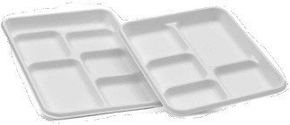 Wood Pulp 5 Compartment Tray