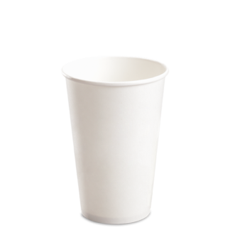 Compostable PLA Lining Hot Paper Cup 16 oz. - White